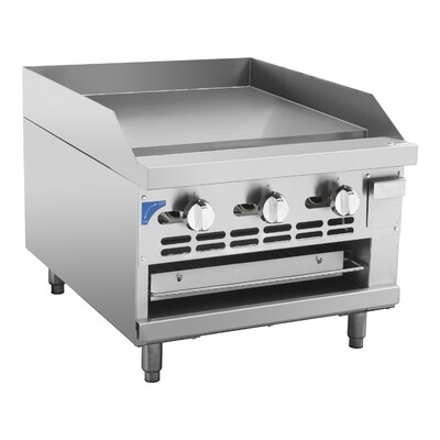 NSF 24 Inches Gas Countertop Raised Griddle Broiler GS24LTH