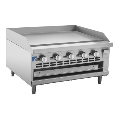 NSF 36 Ins Commercial Gas Raised Griddle Broiler Combo GS36LTH