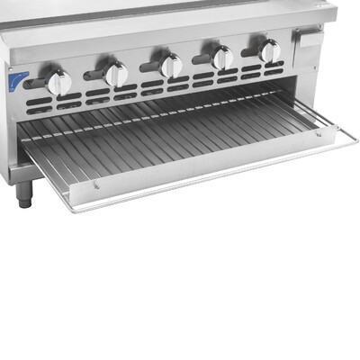 NSF 36 Ins Commercial Gas Raised Griddle Broiler Combo GS36LTH
