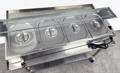 NSF Countertop Electric Food Warmer 4 Wells BM124