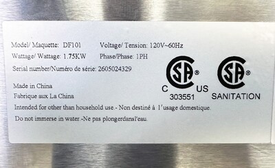 NSF  10 lbs 1-Tank Electric Deep Fryer 120V DF101