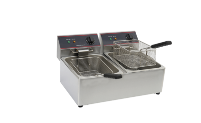 NSF  20 lbs 2-Tank Electric Deep Fryer 120V DF102