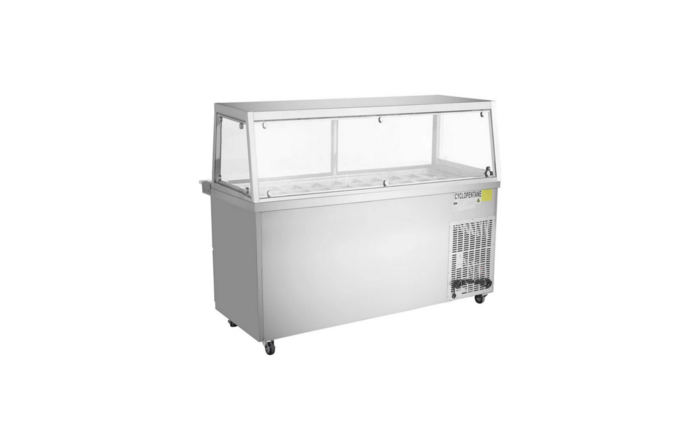 NSF 60 ins Salad Bar  Cold Food Table with Sneeze Guard  CUSC60G