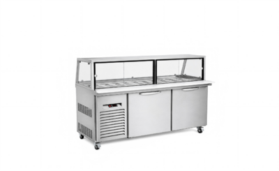 NSF 72 ins Salad Bar  Cold Food Table with Sneeze Guard CUSC72G