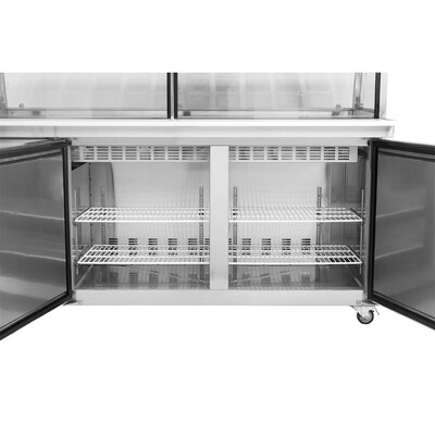 NSF 72 ins Salad Bar  Cold Food Table with Sneeze Guard CUSC72G
