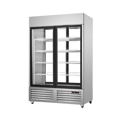 NSF 48Ins S S Glass Door Pass-Through Refrigerator CDM-48RG