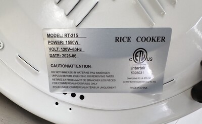 NSF 23 Cup Electric Drum Rice Cooker RT-215