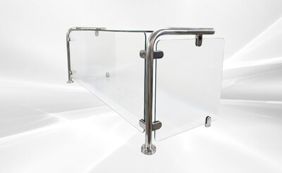 55 Ins Glass Cover Breath Guard  Portable Freestanding Base GC55