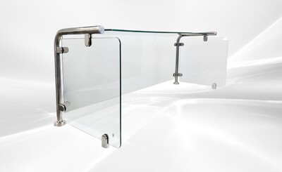 55 Ins Glass Cover Breath Guard  Portable Freestanding Base GC55
