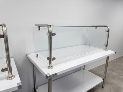 55 Ins Glass Cover Breath Guard  Portable Freestanding Base GC55