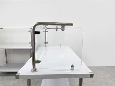 55 Ins Glass Cover Breath Guard  Portable Freestanding Base GC55