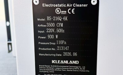 UL  Restaurant Exhaust Fumes Purifier 6000   BS-216Q-6K