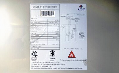 NSF Reach In Four Door Single temperature Refrigerator MRT48-4