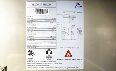 NSF Reach In Four Door Single temperature Freezer MFT48-4