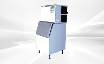 NSF 700 LBS Full Square Ice Maker Machine SK-729B+445 Bin