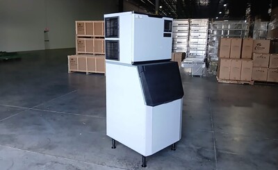 NSF 700 LBS Full Square Ice Maker Machine SK-729B+445 Bin
