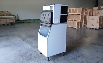NSF 700 LBS Full Square Ice Maker Machine SK-729B+445 Bin