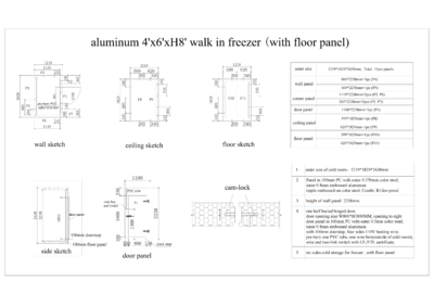 NSF Walk-In Freezer Room Aluminum468
