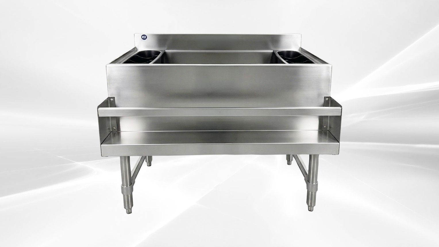 23 x 30 ins NSF Underbar Ice Bin 2 Bottle Holders CS-ICB-2330
