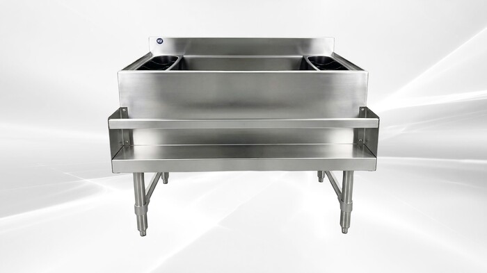 23 x 30 ins NSF Underbar Ice Bin 2 Bottle Holders CS-ICB-2330