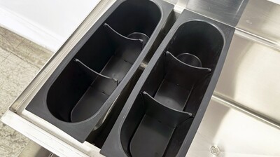 23 x 30 ins NSF Underbar Ice Bin 2 Bottle Holders CS-ICB-2330