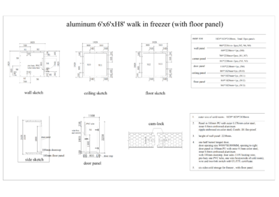NSF Walk-In Freezer Room Aluminum668