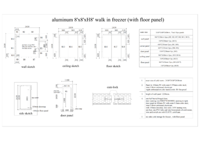 NSF Walk-In Freezer Room Aluminum888