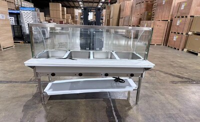 Clearance NSF 4 plate warmer steam and dry table 105259C0602