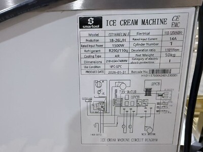 Clearance Batch freezer Gelato Machines 18-26/h Show06039