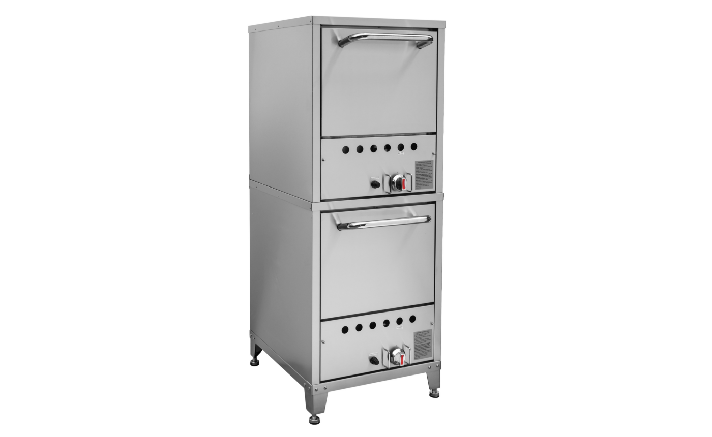NSF Stacked Stainless Steel sides 24 Ins Gas Pizza Oven PO-19S