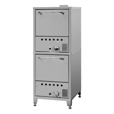 NSF Stacked Stainless Steel sides 24 Ins Gas Pizza Oven PO-19S