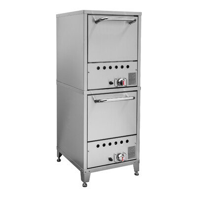 NSF Stacked Stainless Steel sides 24 Ins Gas Pizza Oven PO-19S