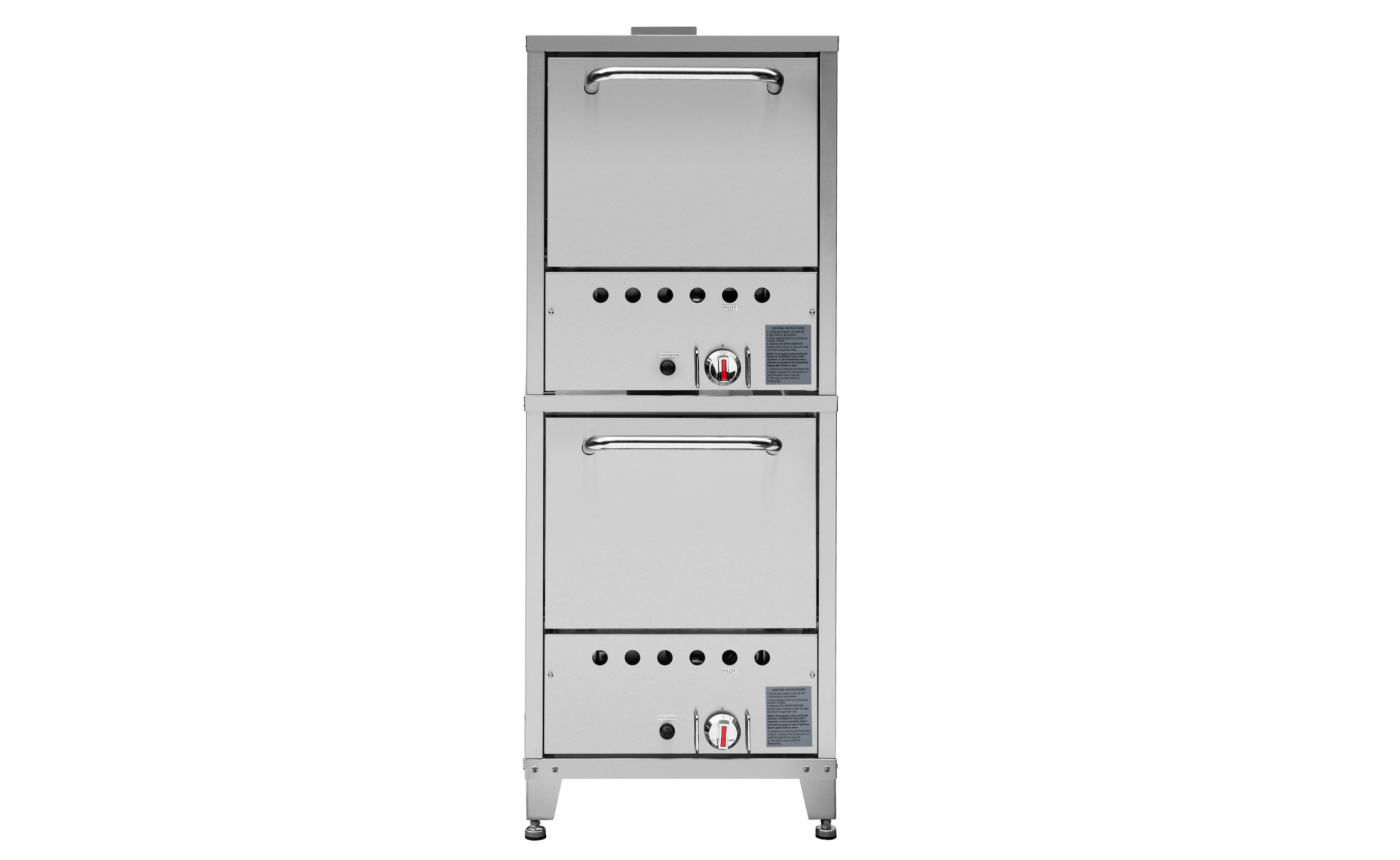 NSF Stacked Stainless Steel sides 32 Ins Gas Pizza Oven PO-26S