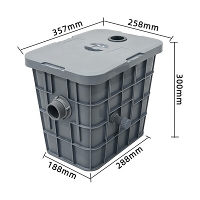 Polymer Grease Trap Tank Left-side Discharge Water ZCB-A-350L