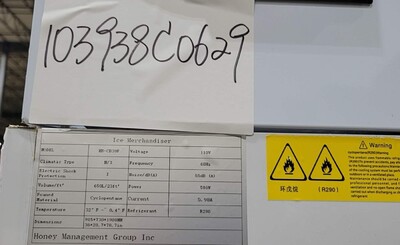 Clearance  Ice Merchandiser Ice Storage Not cooling 103938C0629