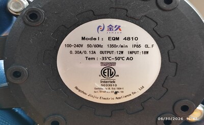 [Parts] GDC-72  Evaporator/ Condenser Fan Motor EQM4810