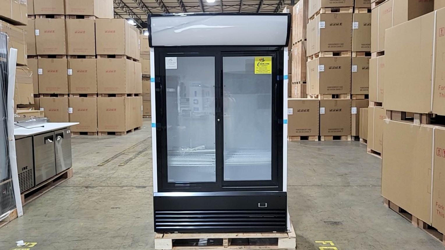 Clearance  Drink two slide glass door refrigerator 105841C0703