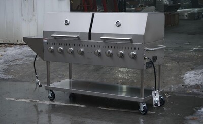 NSF 60" Outdoor Grill With Side Shelf And Roll Dome TCBQ-60