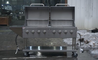 NSF 72" Outdoor Grill With Side Shelf And Roll Dome TCBQ-72