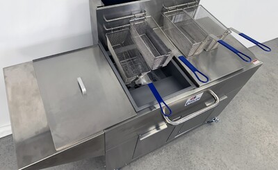 NSF Outdoor Fryer Twin Tank Fryer Cart LP TC-DOF
