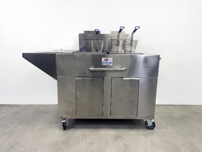 NSF Outdoor Fryer Twin Tank Fryer Cart LP TC-DOF