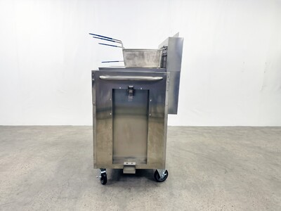 NSF Outdoor Fryer Twin Tank Fryer Cart LP TC-DOF