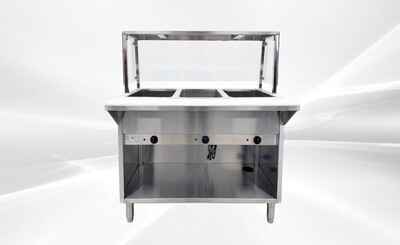 Only cover for 3 plate warmer steam table   NH-3-GSN
