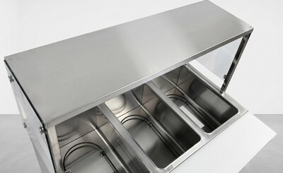 Only cover for 3 plate warmer steam table   NH-3-GSN