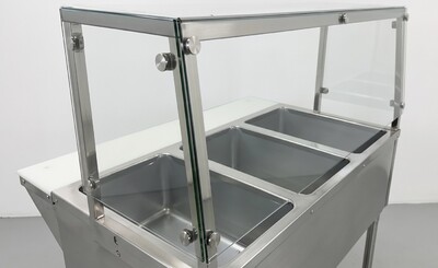 Only cover for 3 plate warmer steam table   NH-3-GSN