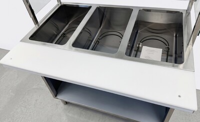 Only cover for 3 plate warmer steam table   NH-3-GSN
