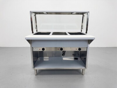Only cover for 3 plate warmer steam table   NH-3-GSN