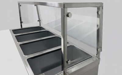 Only cover for 4 plate warmer steam table  NH-4-GSN