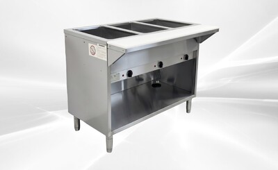 ETL 3 plate dry warmer steam table 120v NH-3-120-OC