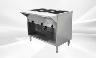 ETL 3 plate dry warmer steam table 120v NH-3-120-OC